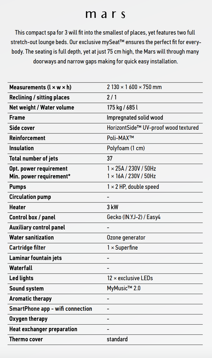 Mars - Seropian Spas & Wellness