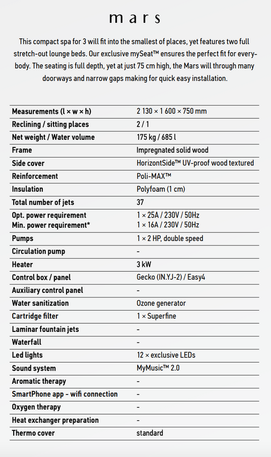 Mars - Seropian Spas & Wellness