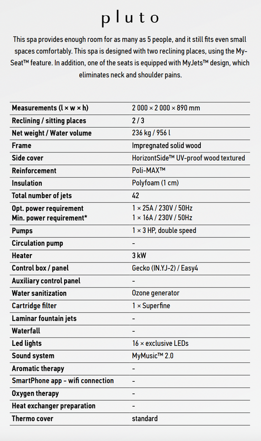 Pluto - Seropian Spas & Wellness